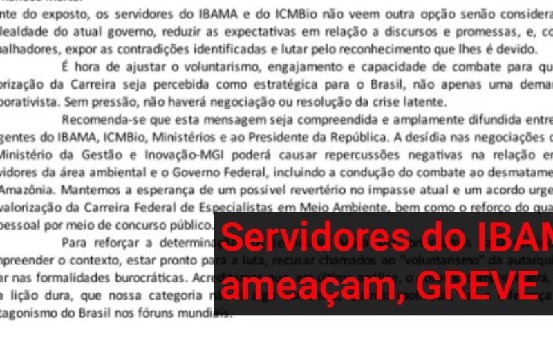 Pimenta Democrática 12 Servidores do Ibama cobram governo Lula e ameaçam parar fiscalização
